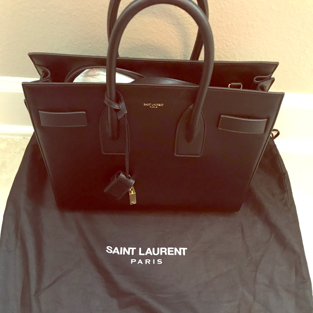 Authentic Saint Laurent Handbag W/Duster